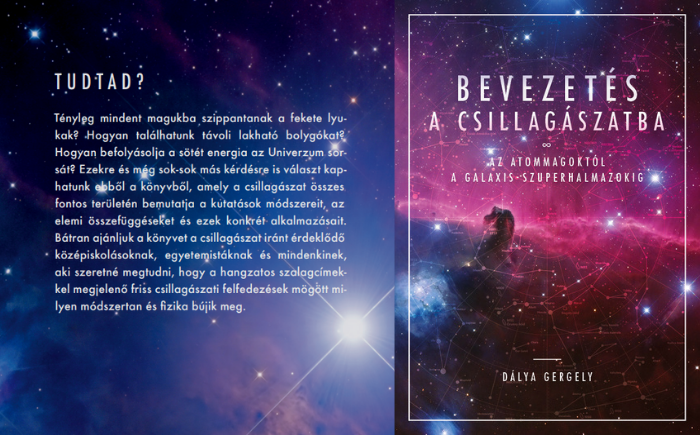 Megjelent Dálya Gergely Bevezetés a csillagászatba című könyve